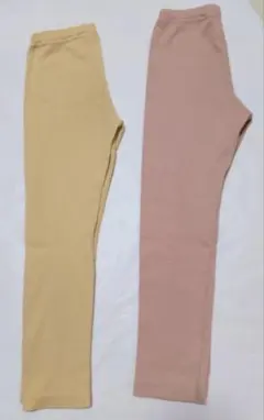 レギンス2枚セット（イエロー・ピンク）