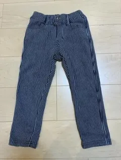 ストライプ柄 裏起毛パンツ　120サイズ