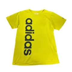 adidas プリントTシャツ　コットン　イエロー　M 古着8Sa