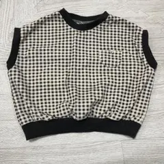 ベビートップス　90 チェック柄