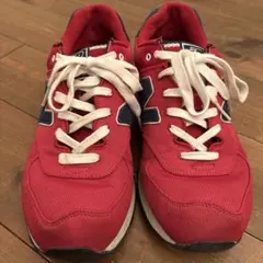 New Balance 574 レッド スニーカー
