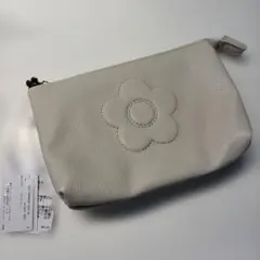 MARY QUANT 花モチーフ ポーチ　アイボリー　新品未使用