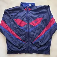 【90s/銀タグ】NIKE ナイロンジャケット 切替デザイン ネイビー×ピンク