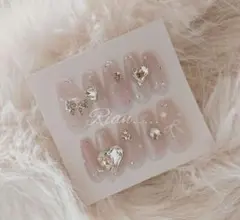 ワンホン 量産型 韓国 y2k フレンチガーリー ネイルチップ