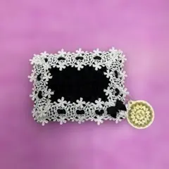【新品未使用タグ付】レース刺繍つきミニティッシュケース