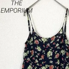 THE EMPORIUM サロペット キャミソール ショートパンツ 花柄 大きめ