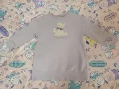 メゾピアノ 猫刺繍トレーナー 110 中古