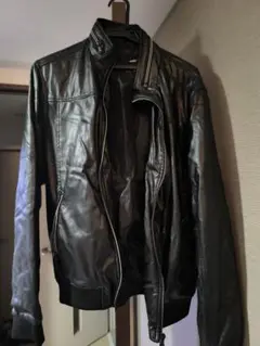 celio* ブラック レザーライダースジャケット M