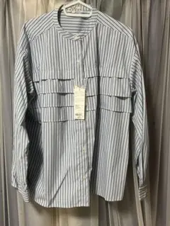 n*u様 niko and ... ケアイージーコタットフリルシャツ　ブルースト