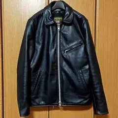 VANSON バンソン シングルライダースジャケット ENF ブラックのサムネイル