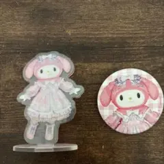 マイメロディ アクリルスタンドと缶バッジセット