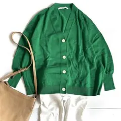 美品 FRAMeWORK ビッグシルエット カーディガン グリーン 近年モデル