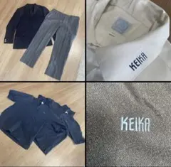 ネイビージャケット グレー パンツ KEIKA シャツ LL ポロシャツ２枚
