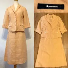 Aquascutum アクアスキュータム　麻　ロングスカート スーツ　リネンのサムネイル
