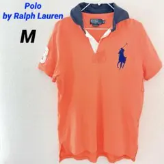 ポロ ラルフローレン ポロシャツ ビッグポニー刺繍 ワッペン 綿100% M