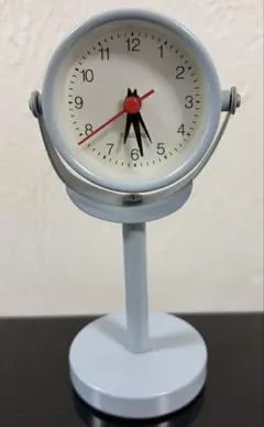 スタンド型アナログ時計 グレー