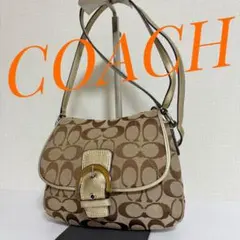COACH シグネチャー ショルダーバッグ キャンバス地のサムネイル