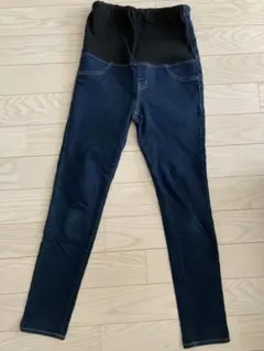マタニティパンツ　ハイウエスト デニム　パンツ　ストレッチ　美品