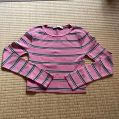 クロップド丈　ロンT