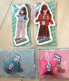 リカちゃんくじ　セーラーズ　新品　キーホルダー ミニチュアクッション　4個セット