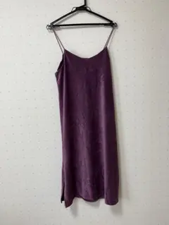 キャミワンピース/コーディロイ/紫