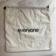 everyone nylon kinchaku pouch WHITE