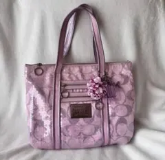 Coach Poppy Spangle 2way Bag Pink 14541 - メルカリ
