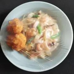 食品サンプル・中華丼唐揚げトッピング