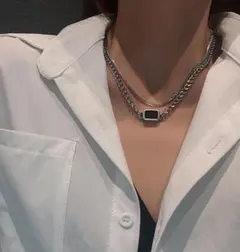 ♥️残りわずか♥️ネックレス　ユニセックス　シルバー　おしゃれ　トレンド　人気