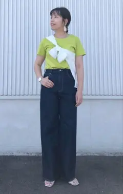 【2点セット】ジーユー GU ハイウエストセミワイドジーンズ Мサイズ