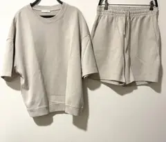 ZARA ベージュ オーバーサイズ スウェット　セットアップ　XL