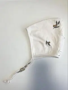 organicZOO オリーブ刺繍 ベビー帽子 3-6ヶ月