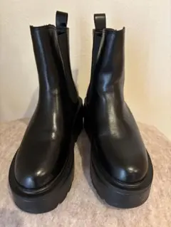 厚底サイドゴアブーツ ブラック