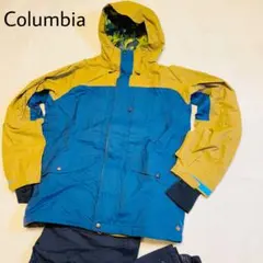 【美品】コロンビア　スノボーウェア　黄土色×ブルー　L 2025年最新】Columbia カラー：ブルー系 ウェア(男性用)の人気