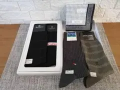 メンズソックスセット ランバン アクアスキュータム ハンカチ カルバンクライン