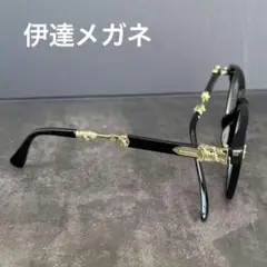 伊達メガネ 黒縁 サングラス ブラック ゴールドメンズレディース おしゃれ個性的