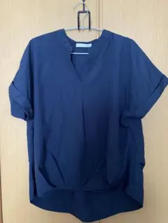 chocol raffine robe ネイビー 半袖シャツ