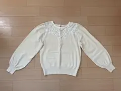 パール付きニット