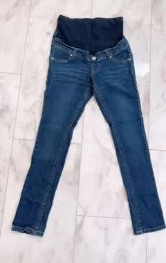 マタニティ スキニーデニムパンツ デニムブルー