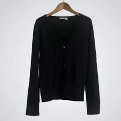 【美品】JIL SANDER カシミヤ ニットカーディガン ブラック Mのサムネイル