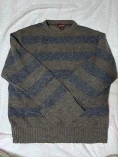 【古着】progressions ウール100% ボーダー ニット セーター