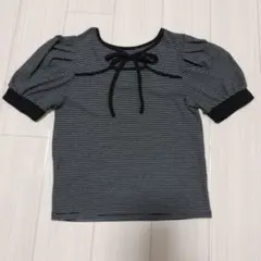 お値下げ axes femme ストライプ パフスリーブ Tシャツのサムネイル