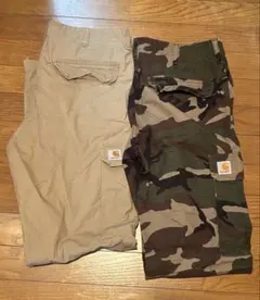 Carhartt カーゴパンツ 2本セット カモフラ ベージュのサムネイル