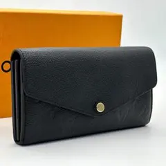 極美品　箱付き　ルイヴィトン ポルトフォイユサラ アンプラント 黒　 長財布 ルイ ヴィトン ポルトフォイユ サラ モノグラムアンプラント