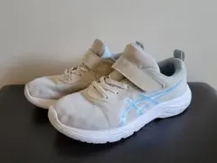 asics キッズスニーカー ホワイト/ライトブルー　21.5cm