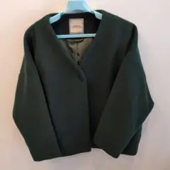 JEANASISジーナシス ショートビーバーノーカラーコート