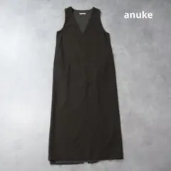 anuke / 美品 ノースリーブ ジャージ ロング ワンピース 36 トップス