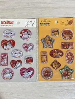 【入手困難】ベイマックスとライオン・キング ウォーターステッカー
