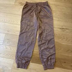 ピンクブラウン ワークパンツ ゴムウエスト