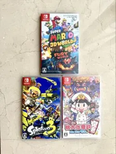 NintendoSwitch ゲーム スプラトゥーン3、マリオ3Dワールド、桃鉄
